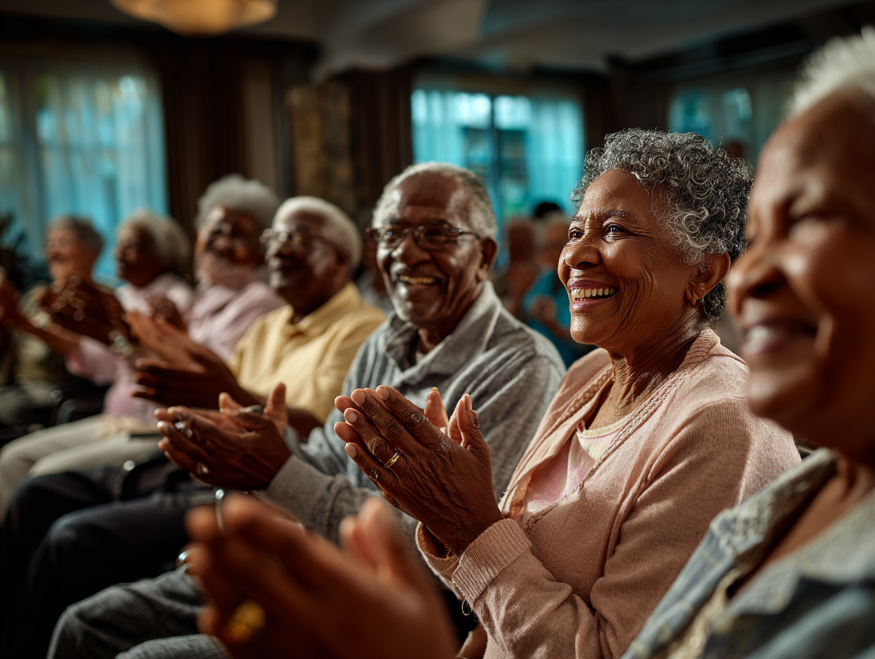 Seniors enjoying music
